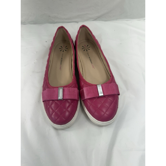 Isaac Mizrahi Shoes - Isaac Mizrahi Live Kaitlyn Quilted Leather Flats Size 8.5 Pink Shoes